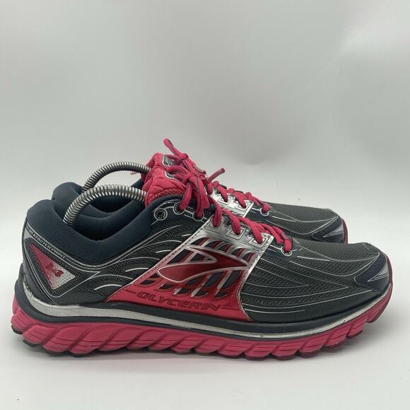 Womens Size 11 B Brooks Glycerin 14 Gray/Pink Running Shoes Sneakers 1202171B093 - Picture 1 of 10
